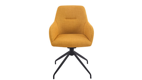 Polsterstuhl Hela aus Stoff in Gelb Polsterstuhl Triest S Gelb Bjorn 67 & Schwarz