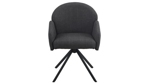 Polsterstuhl Hela aus Stoff in Anthrazit Polsterstuhl Holly S Anthrazit-Schwarz Bjorn 28-03 & Schwarz