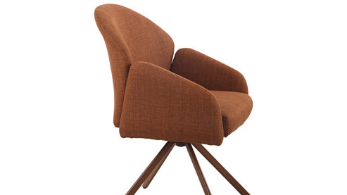 Polsterstuhl Hela aus Stoff in Orange Polsterstuhl Holly S Copper Bjorn 20 & Kupfer