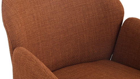 Polsterstuhl Hela aus Stoff in Orange Polsterstuhl Holly S Copper Bjorn 20 & Kupfer