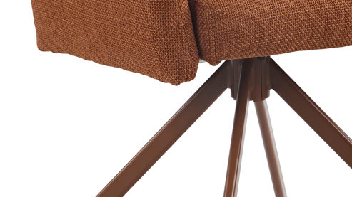 Polsterstuhl Hela aus Stoff in Orange Polsterstuhl Holly S Copper Bjorn 20 & Kupfer