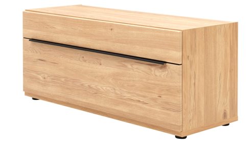 Wohnwand Interliving aus Holz in Holzfarben Interliving Wohnzimmer Serie 2032 - Wohnwand Risseiche - Länge ca. 345 cm