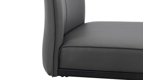 Schwingstuhl Hela aus Kunstleder in Grau Schwingstuhl Malta II S Grau Kunstleder 52 & Schwarz