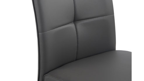 Schwingstuhl Hela aus Kunstleder in Grau Schwingstuhl Malta II S Grau Kunstleder 52 & Schwarz