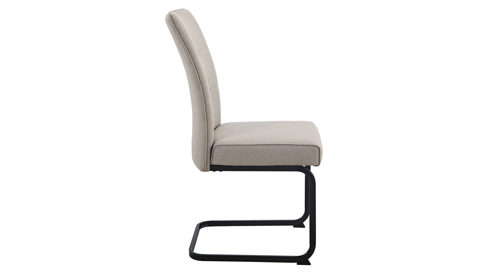 Schwingstuhl Hela aus Stoff in Braun Schwingstuhl Malta III S Schlamm Webstoff 61 & Schwarz