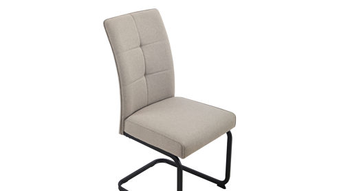 Schwingstuhl Hela aus Stoff in Braun Schwingstuhl Malta III S Schlamm Webstoff 61 & Schwarz