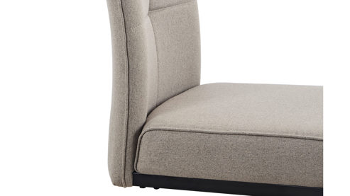 Schwingstuhl Hela aus Stoff in Braun Schwingstuhl Malta III S Schlamm Webstoff 61 & Schwarz