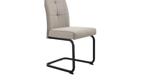 Schwingstuhl Hela aus Stoff in Braun Schwingstuhl Malta III S Schlamm Webstoff 61 & Schwarz