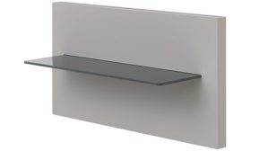 Paneel Interliving aus Holz in Hellgrau Interliving Schlafzimmer Serie 1207 – Paneel links, Breite ca. 46 cm - Satingrau