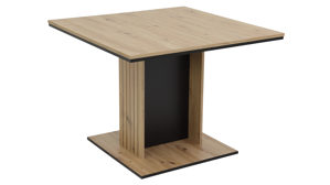 Auszugtisch Hela aus Holz in Holzfarben Esstisch Raul T Artisan Eiche 10-03 & Schwarz - ca. 100 - 140 x 100 cm