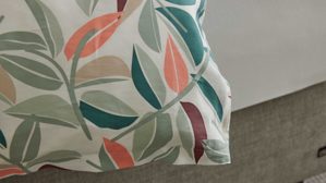 Bettwäsche-Set Interliving aus Stoff in Mehrfarbig Interliving Bettwäsche Serie 9131 floral pastellfarbener & dunkelgrüner Baumwollsatin - ca. 155 x 220 cm