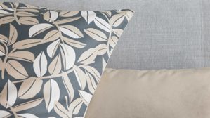 Bettwäsche-Set Interliving aus Stoff in Anthrazit Interliving Bettwäsche Serie 9131 floral anthrazitfarbener & beiger Baumwollsatin - ca. 135 x 200 cm