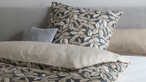 Bettwäsche-Set Interliving aus Stoff in Anthrazit Interliving Bettwäsche Serie 9131 floral anthrazitfarbener & beiger Baumwollsatin - ca. 135 x 200 cm