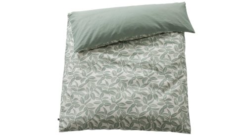 Bettwäsche-Set Interliving aus Stoff in Hellgrün Interliving Bettwäsche Serie 9131 floral salbeigrüner & salbeigrüner Baumwollsatin - ca. 155 x 220 cm