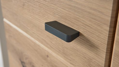 Wohnwand Interliving aus Holz in Holzfarben Interliving Wohnzimmer Serie 2110 - Wohnwand Alteiche - Breite ca. 345 cm