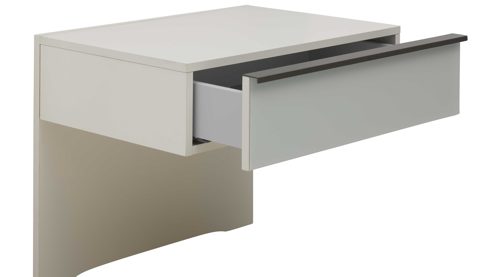 Möbelbeleuchtung Interliving aus Holz in Weiß Interliving Schlafzimmer Serie 1033 – Komplettzimmer mit Beleuchtung weißes Glas & Holz