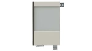 Möbelbeleuchtung Interliving aus Holz in Dunkelgrau Interliving Schlafzimmer Serie 1033 – Bettgestell mit Konsolen und Licht lavafarbenes Kunstleder, weißes Glas & Holz - Liegefläche ca. 180 x 200 cm