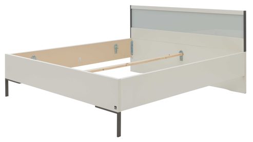 Komplettzimmer Interliving aus Holz in Weiß Interliving Schlafzimmer Serie 1033 – komplettes Schlafzimmer weißes Glas - vierteilig