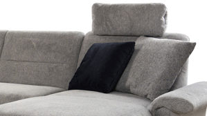 Ecksofa Steinpol sit&more aus Stoff in Grau Polsterprogramm Romana - Wohnlandschaft hellgrauer Strukturbezug - Stellfläche ca. 213 x 315 x 163 cm