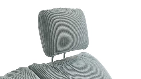 Kopfstütze Megapol aus Stoff in Hellblau Polsterprogramm VS-MP1028 - Comfort-Kopfstütze aquafarbener Cordbezug - Länge ca. 44 cm