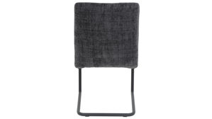 Schwingstuhl Hela aus Stoff in Anthrazit Schwingstuhl Cleo Anthrazit & schwarzes Metall