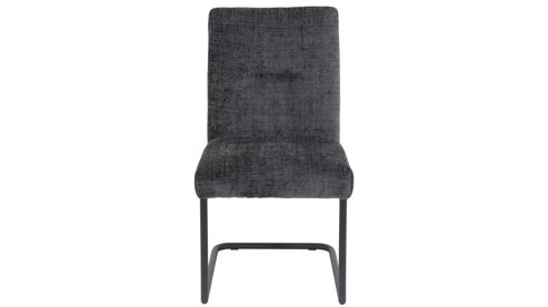 Schwingstuhl Hela aus Stoff in Anthrazit Schwingstuhl Cleo Anthrazit & schwarzes Metall