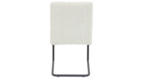 Schwingstuhl Hela aus Stoff in Beige Schwingstuhl Cleo Creme & schwarzes Metall