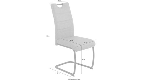 Schwingstuhl Hela aus Stoff in Anthrazit Schwingstuhl Dunja S Anthrazit & schwarzes Metall