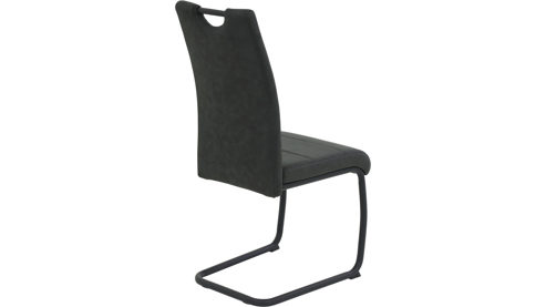 Schwingstuhl Hela aus Stoff in Anthrazit Schwingstuhl Dunja S Anthrazit & schwarzes Metall