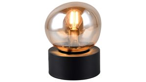 Tischleuchte Interliving aus Glas in Hellbraun Interliving Leuchten Serie 9350 - Tischlampe amberfarbenes Glas - Höhe ca. 19 cm