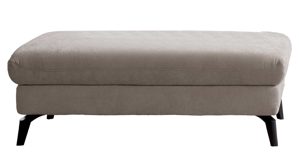 Polsterhocker Interliving aus Stoff in Hellgrau Interliving Sofa Serie 4400 - XXL-Hocker 57-121 platingrauer Bezug DWN 49 - ca. 128 x 67 cm