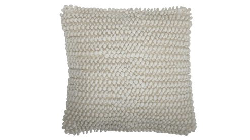 Kissenbezug /-hülle Interliving aus Stoff in Weiß Interliving Kissenhülle Serie 9115 wollweißes Mischgewebe - ca. 45 x 45 cm