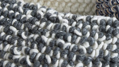 Kissenbezug /-hülle Interliving aus Stoff in Dunkelgrau Interliving Kissenhülle Serie 9117 schwarz-weißes Mischgewebe - ca. 40 x 60 cm