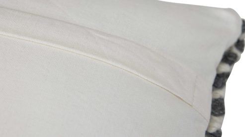 Kissenbezug /-hülle Interliving aus Stoff in Dunkelgrau Interliving Kissenhülle Serie 9117 schwarz-weißes Mischgewebe - ca. 40 x 60 cm