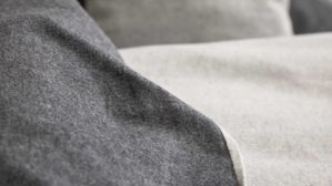 Bettwäsche-Set Interliving aus Stoff in Anthrazit Interliving Bettwäsche Serie 9118 - Biberbettwäsche Anthrazit & Hellgrau - ca. 70 x 90  cm und 140 x 200 cm