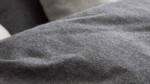 Bettwäsche-Set Interliving aus Stoff in Anthrazit Interliving Bettwäsche Serie 9118 - Biberbettwäsche Anthrazit & Hellgrau - ca. 60 x 80 cm und 135 x 200 cm