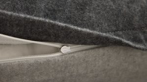 Bettwäsche-Set Interliving aus Stoff in Anthrazit Interliving Bettwäsche Serie 9118 - Biberbettwäsche Anthrazit & Hellgrau - ca. 70 x 90  cm und 140 x 200 cm