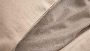 Bettwäsche-Set Interliving aus Stoff in Beige Interliving Bettwäsche Serie 9118 - Biberbettwäsche Creme & Cappuccino - ca. 80 x 80 cm und 155 x 220 cm