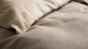 Bettwäsche-Set Interliving aus Stoff in Beige Interliving Bettwäsche Serie 9118 - Biberbettwäsche Creme & Cappuccino - ca. 80 x 80 cm und 150 x 200 cm