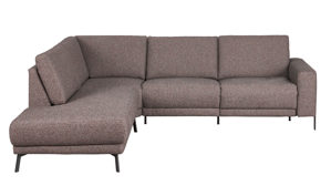 Ecksofa COMFORT SMART aus Stoff in Dunkelgrau Braun COMFORT SMART Lexi - Ecksofa Salt n pepper multi Bezug – Stellfläche ca. 201 x 169 cm