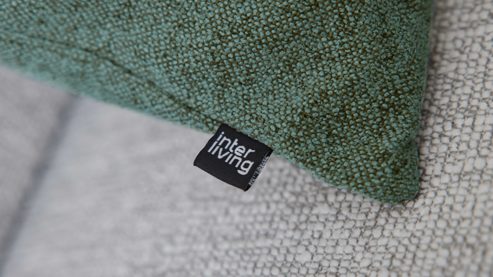 Kissenbezug /-hülle Interliving aus Stoff in Dunkelgrün Interliving Kissen Serie 9124 - Kissenhülle dunkelgrüne Chenille - ca. 40 x 40 cm