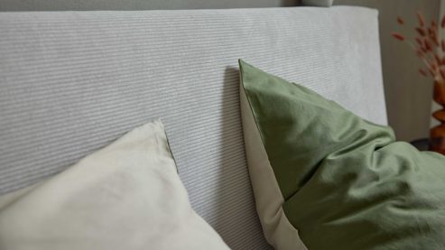 Bettwäsche-Set Interliving aus Stoff in Grün Interliving Bettwäsche Serie 9128 salbeifarbener Baumwollsatin - ca. 155 x 220 cm